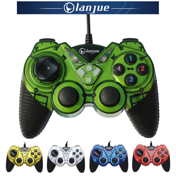 LANJUE Computer Game Controller PCL2000 Wired Vibration NBA2K Fire