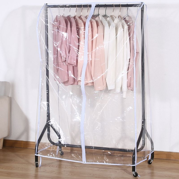 Clear Waterproof Dustproof Zip Clothes, Garment Rack Covers Large