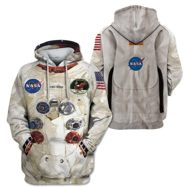 nasa zipper moletom com capuz