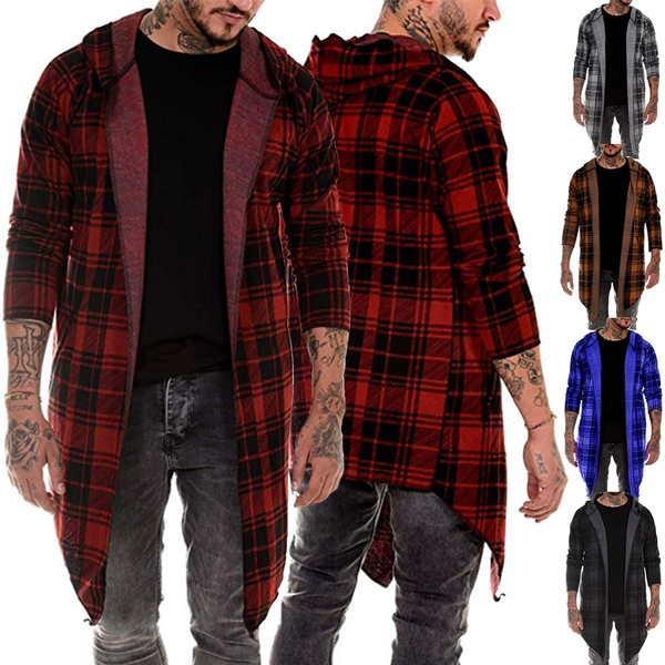 plaid cardigan mens