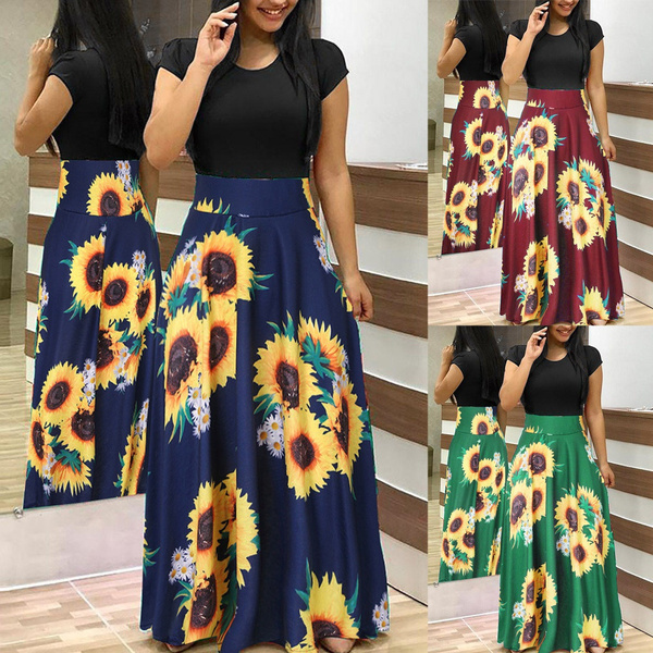 sunflower maxi dress