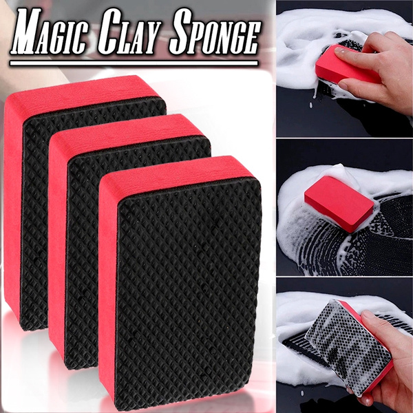 Car Magic Clay Bar Pad Sponge Block Cleaner Cleaning Eraser Wax Polish Pad Tool