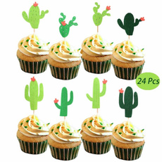 decoration, cupcaketopper, summerparty, cactuscupcaketopper