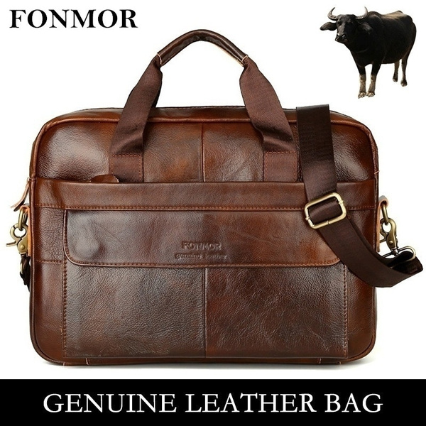 HOT Large Capacity Genuine Leather Handbags For Men Multifunctional  Waterproof Laptop Bags Outdoor Travel Shoulder Bag