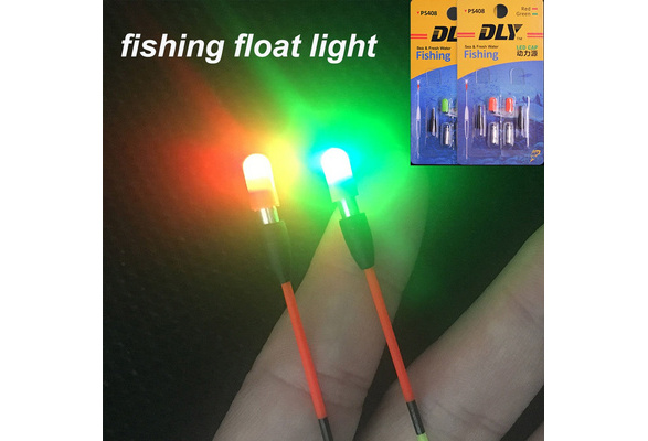 1/2set Stable Buoy Strike LED Light Color Slip Drift Tube Fishing Float  Light Stick with CR311 Battery Indicator Floats Accessory 2 SET FLOAT LIGHT-RED  LIGHT 