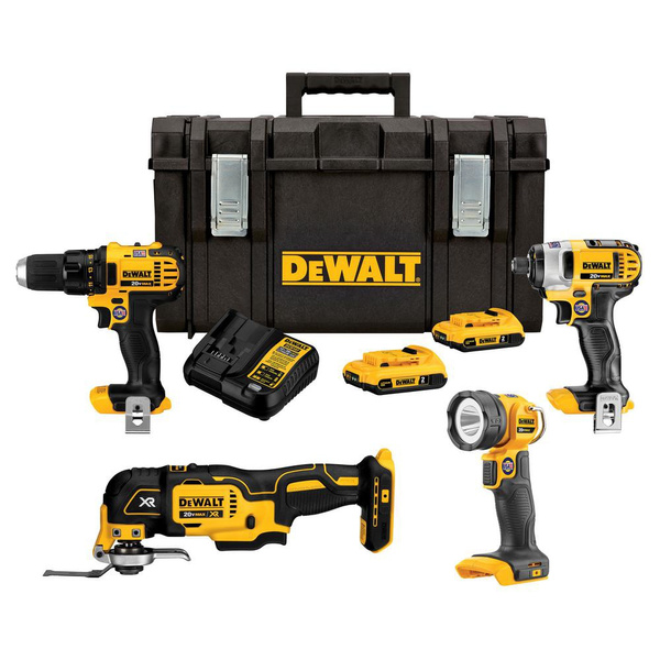 DEWALT DCKTS444D2 MAX 20-Volt Lithium-Ion Cordless Combo Kit with Tough  System Case (4-Tool) 2.0 Ah Batteries and Charger Wish