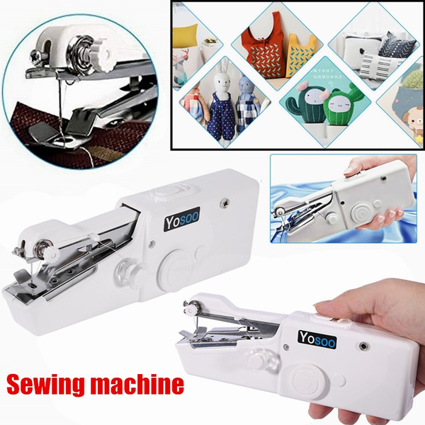 Mini Portable Handheld Cordless Sewing Machine Hand Held Stitch Home  Clothes
