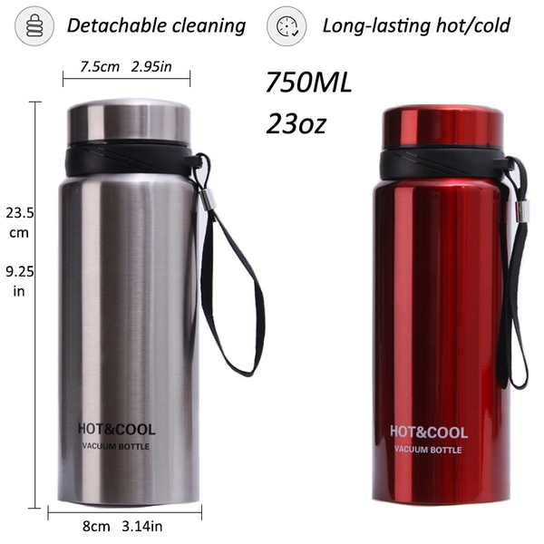 750ml Stainless Steel Vacuum Flask Outdoor Travel Thermos Cup