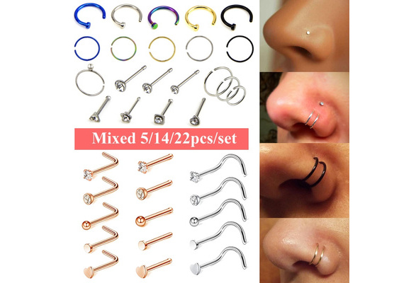 How to put in hot sale s shaped nose ring