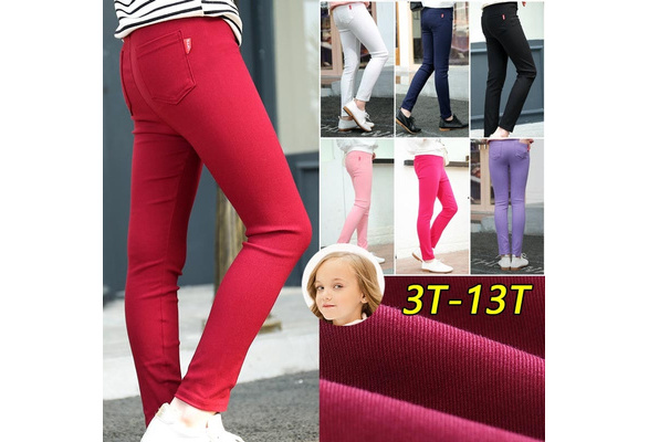7 Colors Spring Summer Girl Pants Candy Color Cotton Girl Leggings Children  Pencil Thin Pants for 3 Years Old Girl -13 Years Old