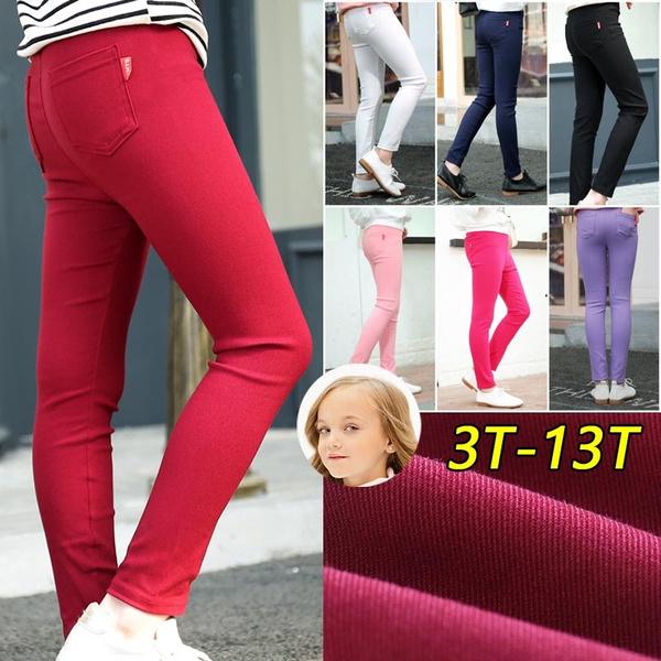 7 Colors Spring Summer Girl Pants Candy Color Cotton Girl Leggings