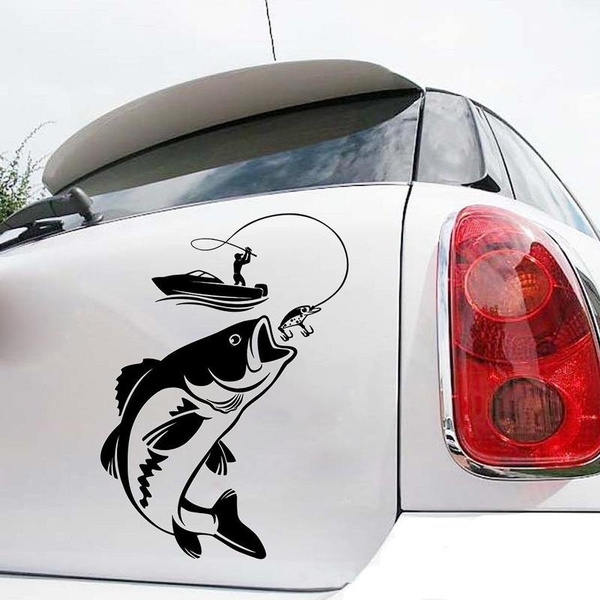 Cheap Interesting Fishing Fisherman Hobby Fish Boat Car Stickers