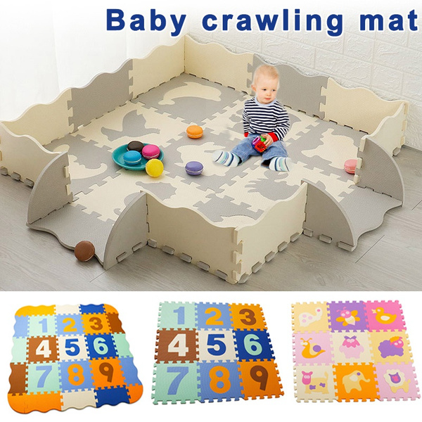 Puzzle Exercise Play Mats Crawling Mat Interlocking Foam Floor Tiles for Baby 