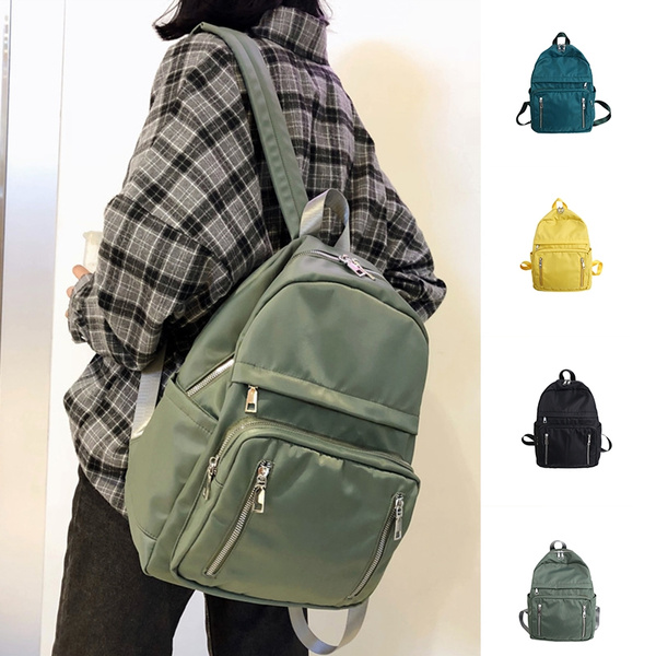 Waterproof Nylon Back pack with vertical zipper Women Backpack Schoolbag for Teenage Girls Mochilas Bags