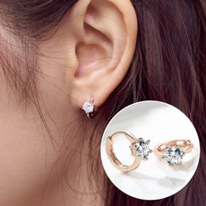 Sterling, Hoop Earring, Jewelry, rose gold earrings