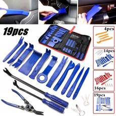 4/14/16/19pcs Pry Disassembly Tool Red Auto Car Audio Dash Tirm Panel Installer Dashboard Removal Opening Repair Tools Kit Interior Door Modeling Clip Set