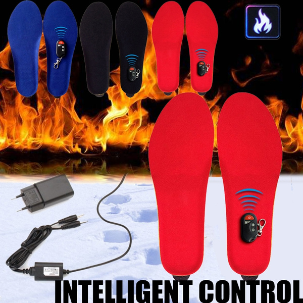 Electric Heated Shoe Insoles Foot Warmer Heater Feet Battery Warm Socks Ski 
