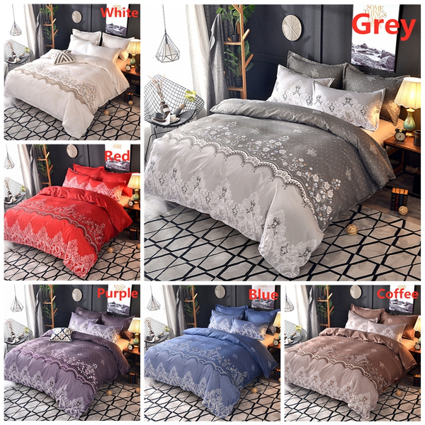 Pieces Bedding King Size Duvet Cover, Grey Super King Size Bedding Sets