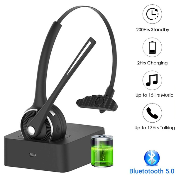 Pro Trucker Bluetooth Headset,Wireless Headset with Microphone,Charging