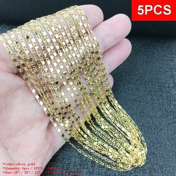 European and American Fashion Chain 2mm Smooth Flat Chain Women Love 1 ...