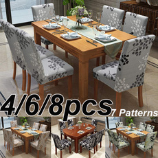 4pcs 6/8Pcs Super Fit Stretch Jacquard Removable Washable Short Dining Chair Covers Seat Slipcover for Hotel Dining Room Wedding Party 