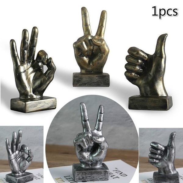 Finger Gesture Yes/OK Ornament Crafts Office Desktop Home Decoration Creative