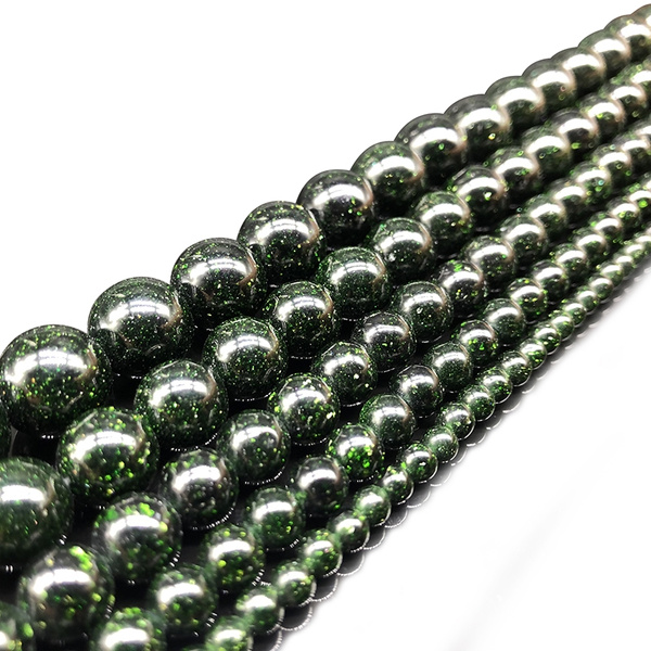 4 6 8 10 12 Green Sand Stone Round Gemstone Jewelry Beads Strand 15" 4 6 8 10 12 Green Sand Stone Round Gemstone Jewelry Beads Strand 15"