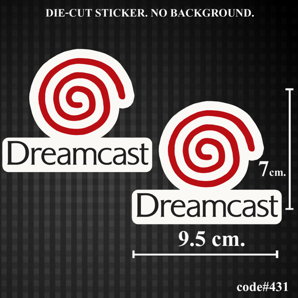 2x Dreamcast Vinyl Sticker Decal Funny Jdm Laptop Window Retro Sega Logo Symbol Wish