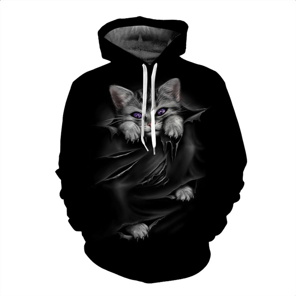 black knitted moletom com capuz