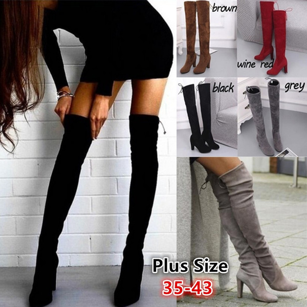 Knee Boots Plus Size 