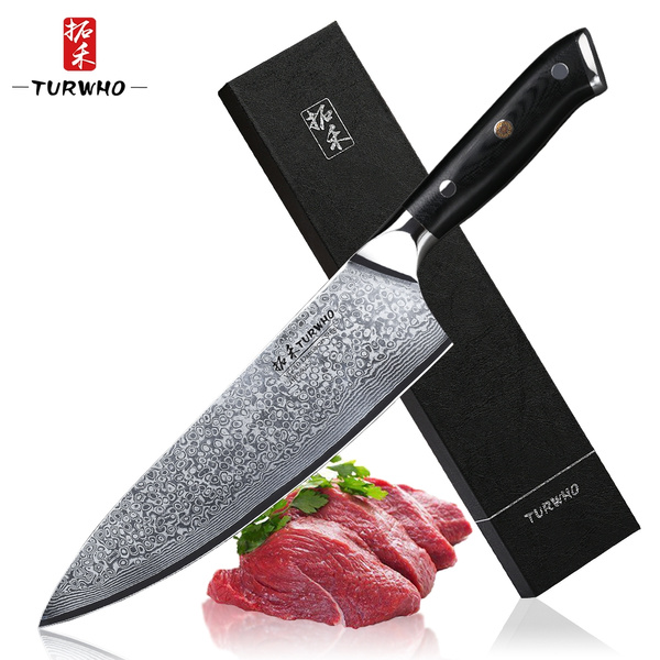 TURWHO Chef Knife, 8"Professional Chef Knife Sharp Kitchen Knife 67 ...