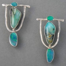 Sterling, Turquoise, Dangle Earring, Gemstone Earrings