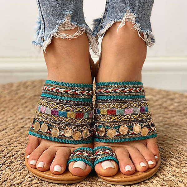 boho style toe ring sandals