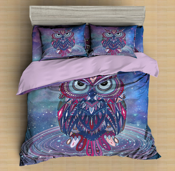 Set Twin Queen King Size Duvet Cover, Owl Bedding Set Twin