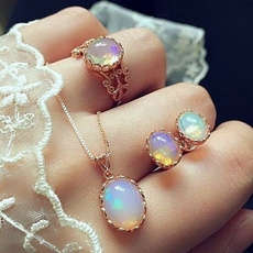 Jewelry, Stud Earring, nekclace, opals