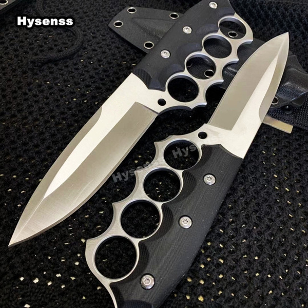 All New Fixed Knuckle Knives Outdoor Walking Camping Tool Multipurpose Portable Rescue Self Defense Ring Knife Wish