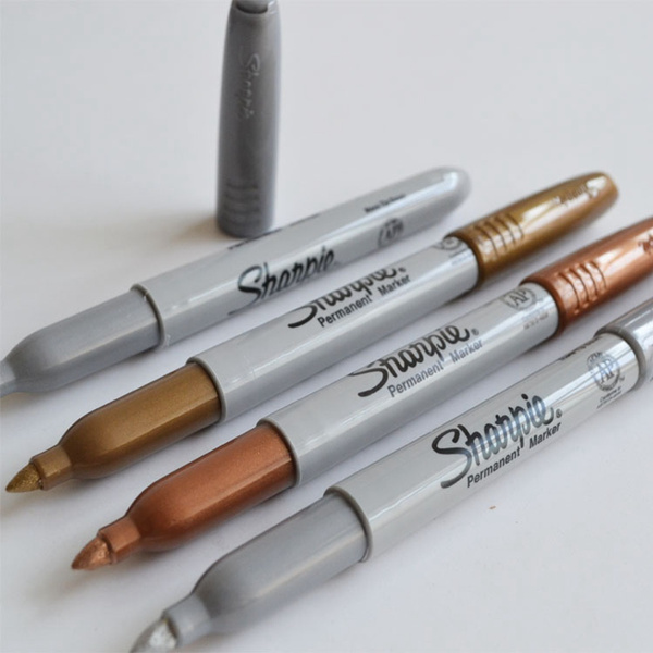 1.0mm Oil Metallic Write Bronze Silver Gold Sharpie Markers