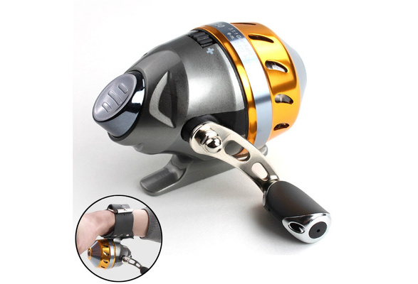 Slingshot fishing Reel Spinning Hand Wheel 2 BBCatapult Outdoor Hunting  Closed Reel With Line