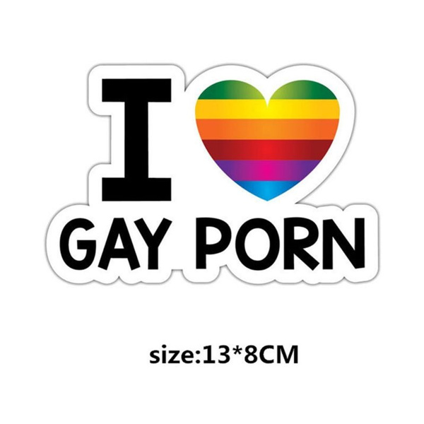1Pc I Love Gay P-o-r-n Sex LGBT Lesbian Funny Car Bumper Vinyl Sticker ...
