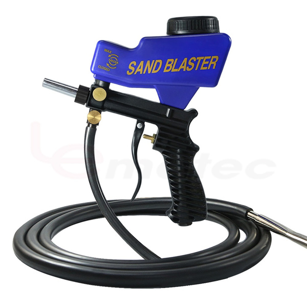 LEMATEC Sandblaster Gun With Two Feed Way Sandblasting Gun and Hose kit ...