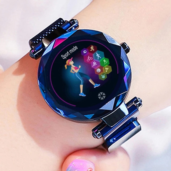 HI18 Reloj inteligente Reloj inteligente para mujer Pulsera inteligente  femenina Correa magnética de metal Protector de pantalla de cristal Relojes  de pulsera inteligentes para mujer | Wish