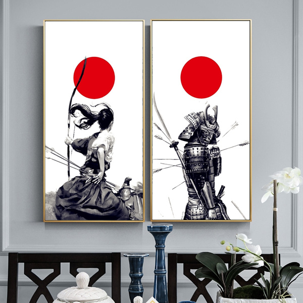 Japanese Samurai Canvas Oil Painting Modern Wall Art Pictures Canvas Print Japanese Samurai Canvas Oil Painting Modern Wall Art Pictures Canvas Print