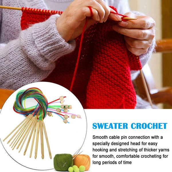 12Pcs/Set Crochet Hook Set 2 Needles for DIY Knitting Weave Yarn Craft Loom