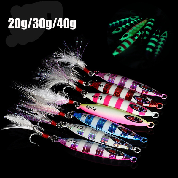 Colorful Jig Bait Spinning Baits Lead Casting Feather Metal Fishing Lures Colorful Jig Bait Spinning Baits Lead Casting Feather Metal Fishing Lures