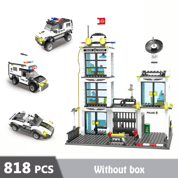 870pcs-LEGO COMPATIBLE-Pré-vente City Police Station building brick set