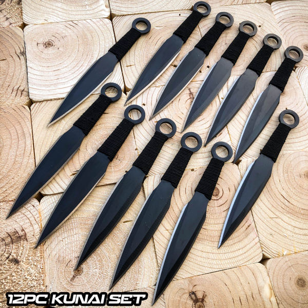 Hand Forged Kunai Paper Knife Black w/ Paulownia Box - Tactical Elements Inc