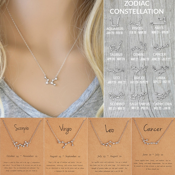 Celestial constellation zodiac on sale necklace