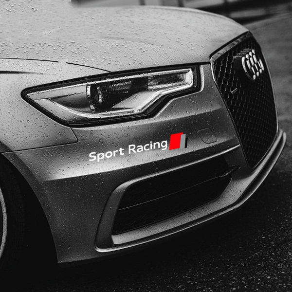 New Style Car Styling Front Bumper Decals Car Stickers for Audi A3 A4 A5 A6  A7 A8 Q3 Tt V8 Accessories