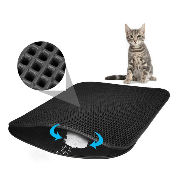 Waterproof Pet Cat Litter Mat Double Layer Pad for Kitten Non-slip