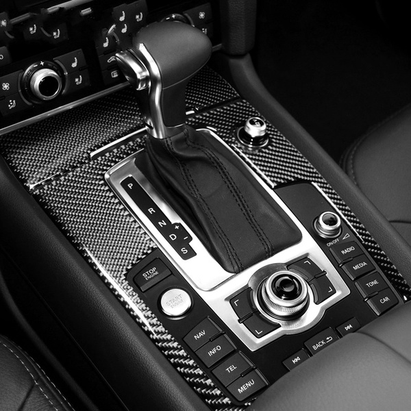 For Audi Q7 Interior Modification Carbon Fiber Stickers Car Gear Shift Panel Protective Trim Decoration Accessories | Wish